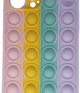 Fidget Multicolour Soft Silicone Cover with Pop it - Rainbow Πολύχρωμη (IPHONE 13 PRO MAX) + ΔΩΡΟ TOUCHPEN