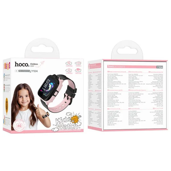 Hoco 1,69" 4G GPS Smartwatch για παιδιά με λειτουργία κλήσης Y104 Ροζ - Image 3