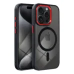 Θήκη MagSafe για iPhone 17 PRO MAX Color Edge, συμβατή με MagSafe, μαύρο/κόκκινο - Image 3