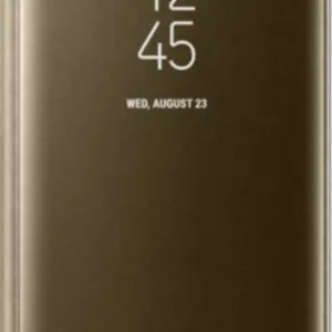 Θήκη Βιβλίο Καθρέφτης Clear View Χρυσή Με Stand (IPHONE XS MAX) + ΔΩΡΟ TOUCHPEN