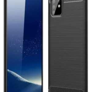 Θήκη Carbon Σιλικόνης Μαύρη Αντι-Ολισθητική Back Cover (SAMSUNG NOTE 10 LITE) + ΔΩΡΟ TOUCHPEN