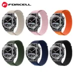 Λουράκι για Samsung Galaxy Watch Forcell F-Design FS05 με αγκράφα από πολυεστέρα 20 mm μπεζ  STAR LIGHT .