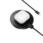 Ασύρματος Φορτιστής Hoco CW62 Peak PD15W Ultra-thin με Ψηφιακή Ένδειξη Φόρτισης 1.2m Μαύρος - Image 2