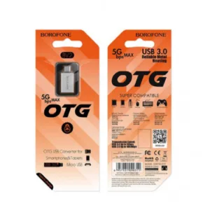 BOROFONE BV2 OTG Micro USB to USB Ασημί + ΔΩΡΟ TOUCHPEN