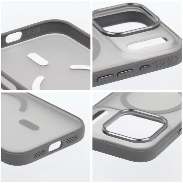 Θήκη MagSafe για iPhone 17 PRO MAX Flexline, συμβατή με MagSafe, γκρι - Image 2
