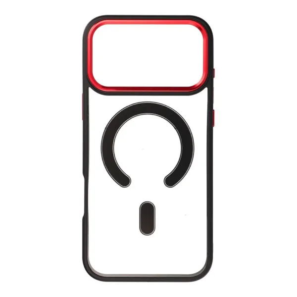 Θήκη MagSafe για iPhone 17 PRO MAX Color Edge, συμβατή με MagSafe, μαύρο/κόκκινο - Image 1
