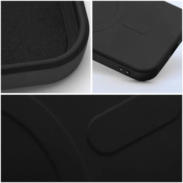 Θήκη SILICONE MAG COVER συμβατή με MagSafe για iPhone 17 Pro Max, μαύρη - Image 3