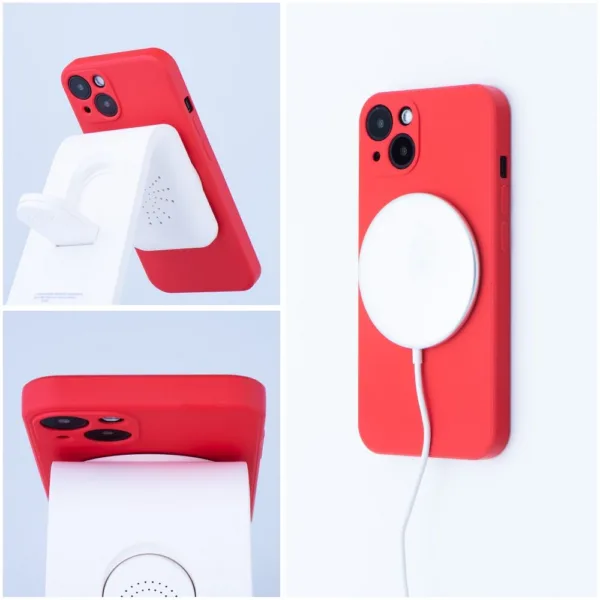 Θήκη SILICONE MAG COVER συμβατή με MagSafe για iPhone 17 Pro Max, κόκκινη - Image 4