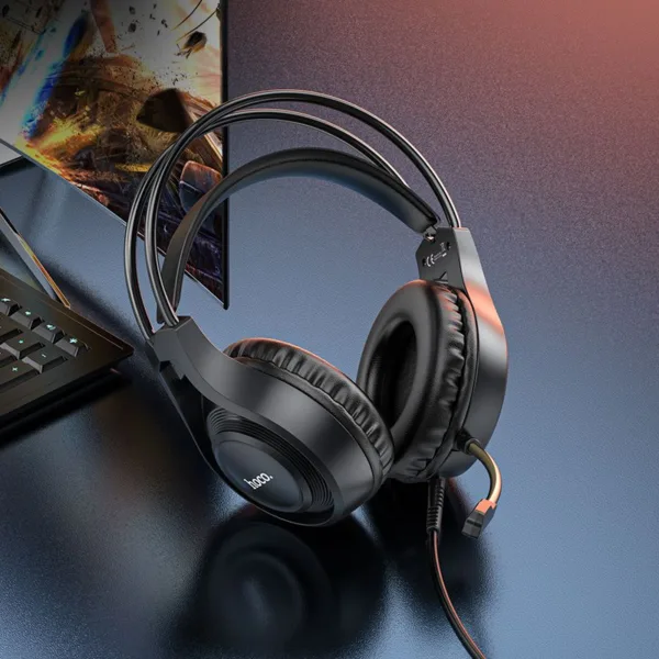 Hoco W106 ενσύρματα ακουστικά on-ear 3,5 mm με υποδοχή Jack black - Image 5