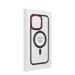 Θήκη MagSafe για iPhone 17 PRO MAX Color Edge, συμβατή με MagSafe, μαύρο/κόκκινο - Image 4