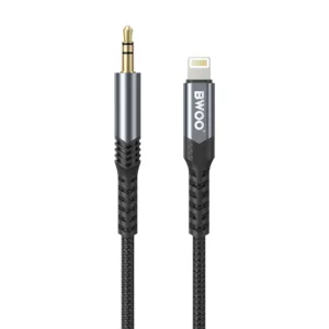Καλώδιο Ήχου Bwoo BO-AUX068 Jack 3.5mm To Lightning 1.2M Μαύρο + ΔΩΡΟ TOUCHPEN