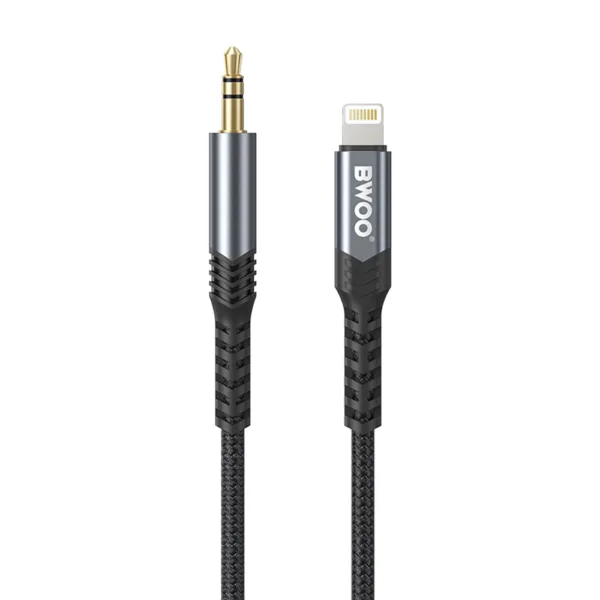Καλώδιο Ήχου Bwoo BO-AUX068 Jack 3.5mm To Lightning 1.2M Μαύρο + ΔΩΡΟ TOUCHPEN