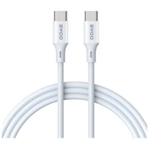Καλώδιο Φόρτισης Bwoo BO-X282CC-2M USB-C to USB-C 60W  2m Λευκό + ΔΩΡΟ TOUCHPEN