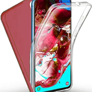 Θήκη 360 Μπορντό Full Body (SAMSUNG A20 / A30) + ΔΩΡΟ TOUCHPEN