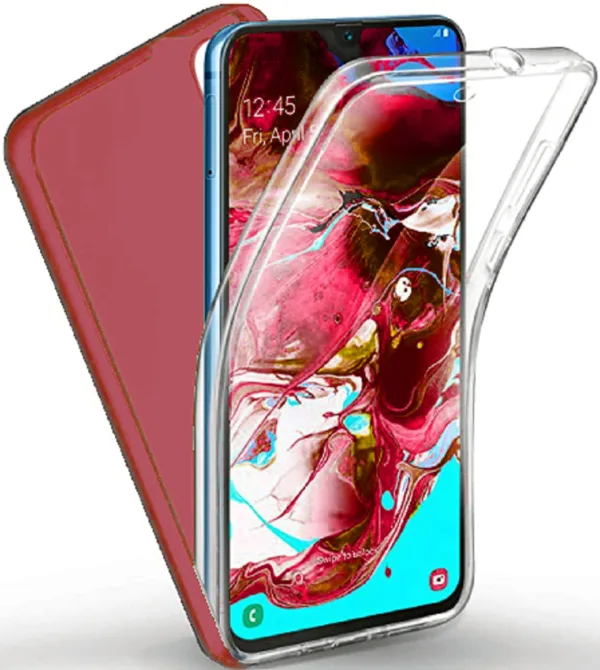 Θήκη 360 Μπορντό Full Body (SAMSUNG A20 / A30) + ΔΩΡΟ TOUCHPEN