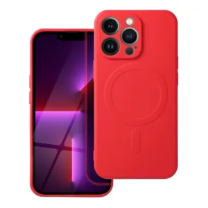 Θήκη SILICONE MAG COVER συμβατή με MagSafe για iPhone 17 Pro Max, κόκκινη