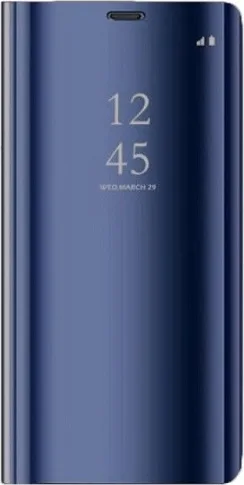 Θήκη Βιβλίο Καθρέφτης Clear View Μπλε Με Stand (HUAWEI P40 LITE) + ΔΩΡΟ TOUCHPEN