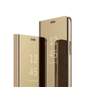 Θήκη Βιβλίο Καθρέφτης Clear View Χρυσή Με Stand (SAMSUNG M31S) + ΔΩΡΟ TOUCHPEN