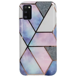 Θήκη Σιλικόνης Back Cover Cosmo Marble Μωβ (SAMSUNG A41) + ΔΩΡΟ TOUCHPEN
