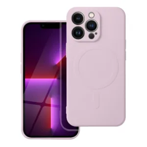 Θήκη SILICONE MAG COVER συμβατή με MagSafe για iPhone 17 Pro Max, ροζ