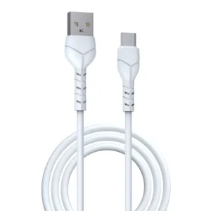 Devia EC305 Καλώδιο Φόρτισης USB-A Σε Type-C 1M Λευκό + ΔΩΡΟ TOUCHPEN