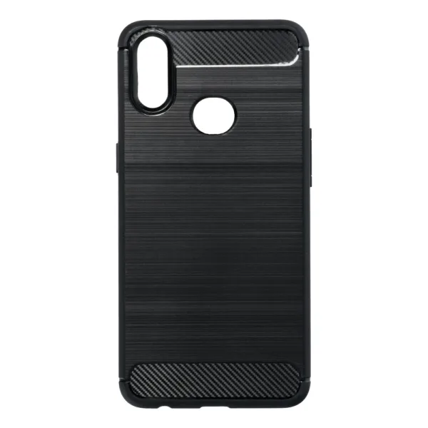 Θήκη Carbon Σιλικόνης Μαύρη Αντι-Ολισθητική Back Cover (SAMSUNG A10S) + ΔΩΡΟ TOUCHPEN