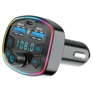 Forever TR-360 Bluetooth FM Transmitter και Φορτιστής Αυτοκινήτου Fast Charge Μαύρος  + ΔΩΡΟ TOUCHPEN