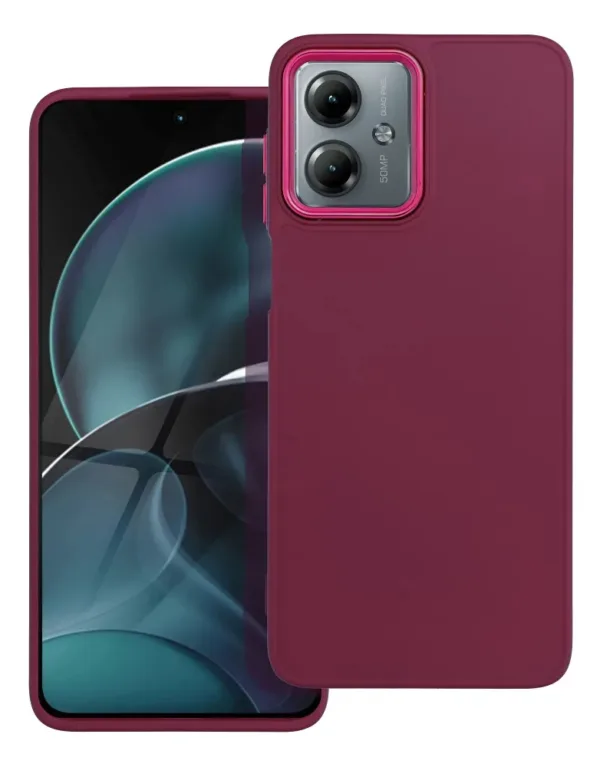 Θήκη Σιλικόνης Frame Back Cover Μωβ (MOTOROLA G14) + ΔΩΡΟ TOUCHPEN