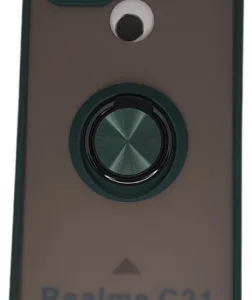 Θήκη Σιλικόνης Πράσινη Back Cover Με Προστασία Κάμερας Και Ring (REALME C21) +ΔΩΡΟ TOUCHPEN