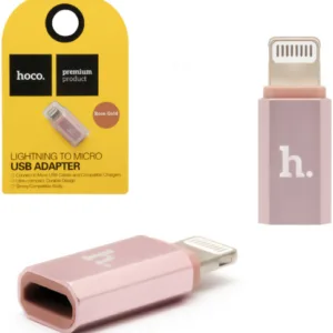 Hoco OTG Αντάπτορας Lightning σε Micro-Usb Ροζ-Χρυσό + ΔΩΡΟ TOUCHPEN