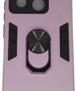 Σκληρή Θήκη Ring Armor Case με Δυνατότητα Stand Ροζ-Χρυσή (XIAOMI REDMI 12C) + ΔΩΡΟ TOUCHPEN