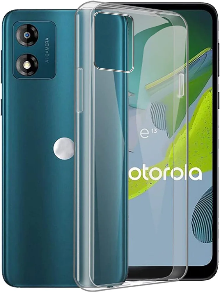 Η Πιο Λεπτή Θήκη Σιλικόνης Διάφανη Back Cover (MOTOROLA E13) + ΔΩΡΟ TOUCHPEN