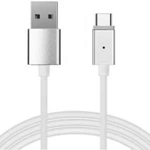 Καλώδιο Μαγνητικό USB σε Type-C 1 Μέτρο Ασημί + ΔΩΡΟ TOUCHPEN